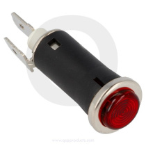 Varningslampa Röd - 12v-Lampa / Chromad Bas QSP Products